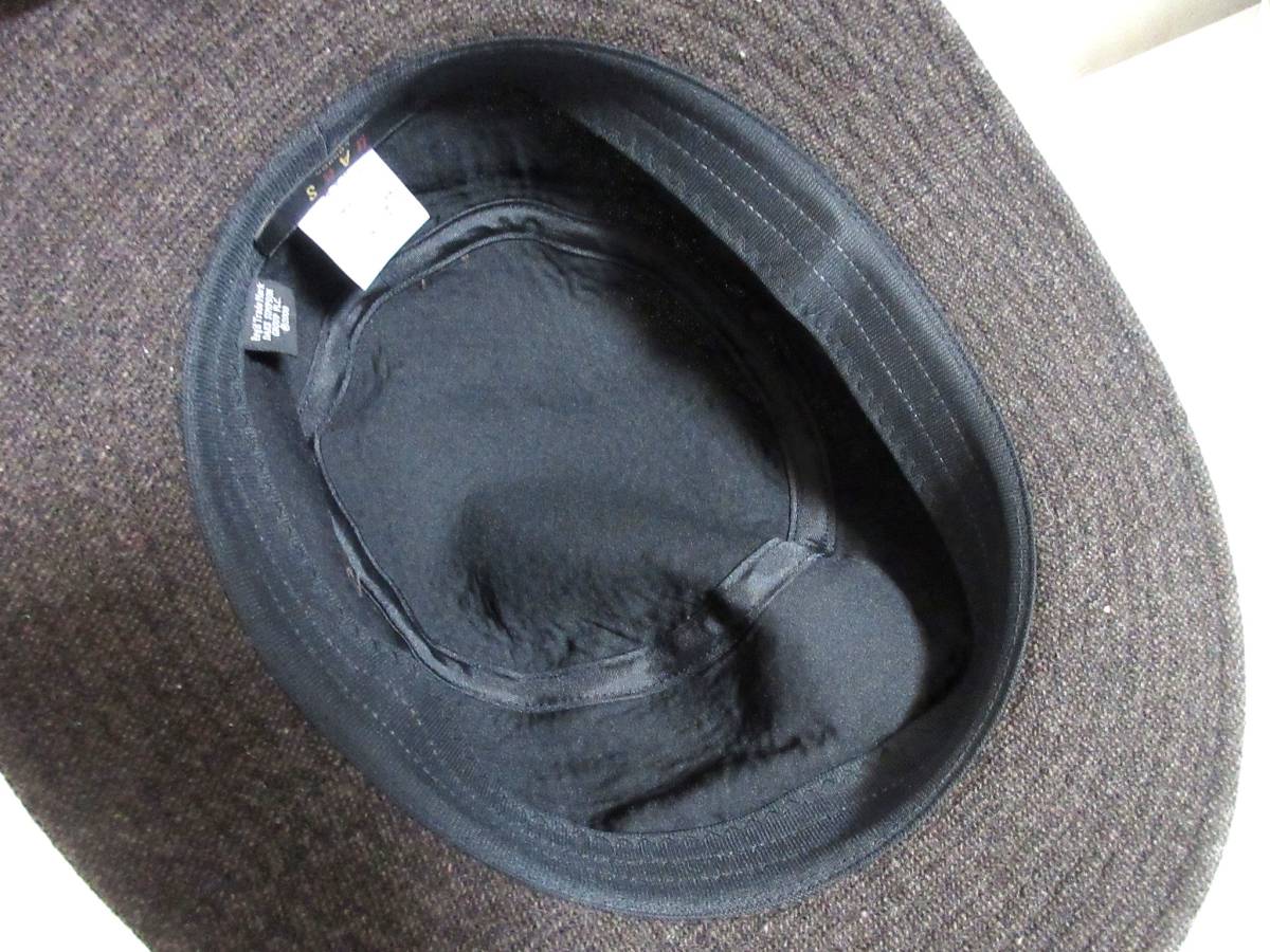 DAKS ダックス ハット 帽子 ウール ツイード メンズ 4L 大きいサイズ 62.5cm 茶系 　北5661