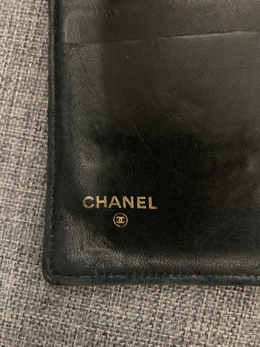 送料無料 シャネル CHANEL 長財布 キャビアスキン 黒 ココマーク