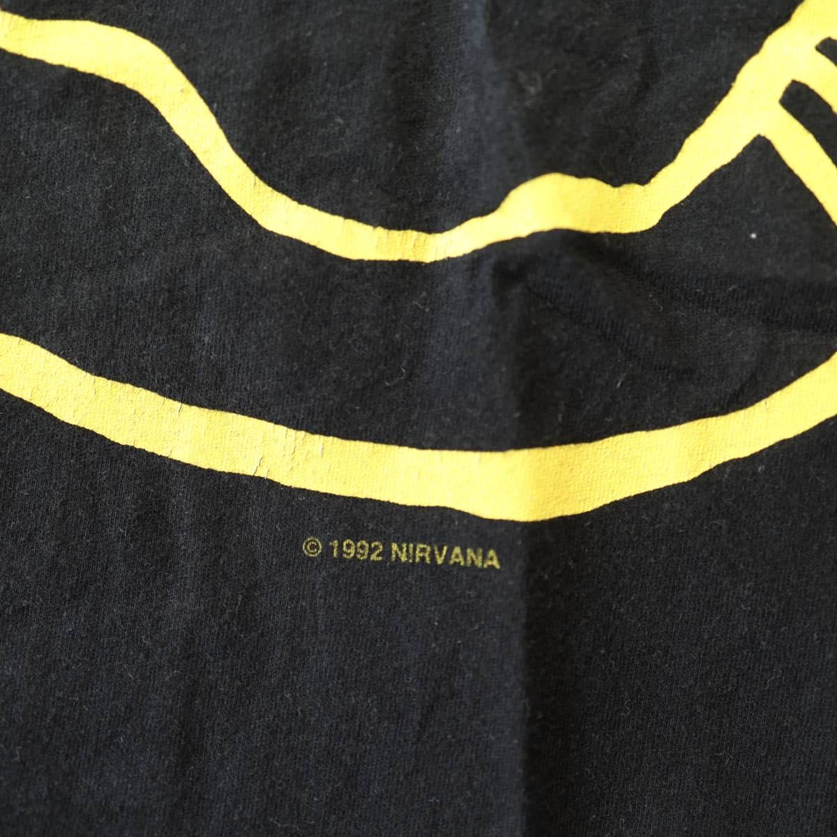 超ビッグサイズ！ 1992コピーライト Nirvana ユーロものヴィンテージ T 