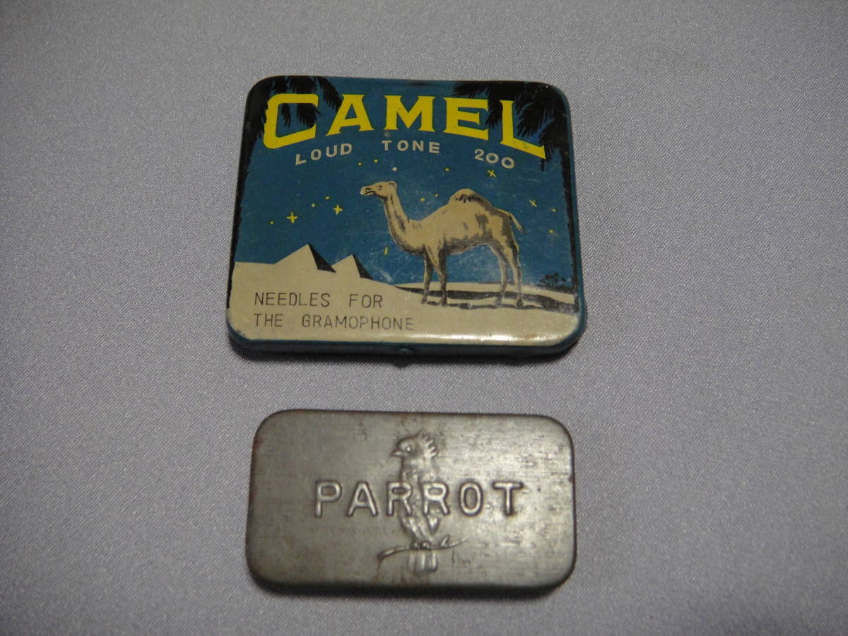 □③ アンティーク 蓄音機 レコード針缶9点/CAMEL・OMEGA・クイーン他