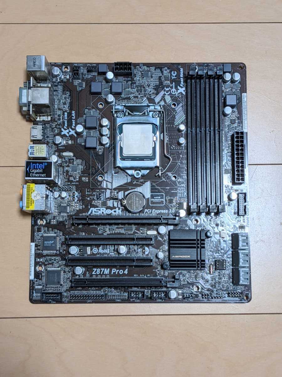 美品】Z87M Pro4 + i7-4770S + 純正ファン ASRock Core + - Intel Pro4
