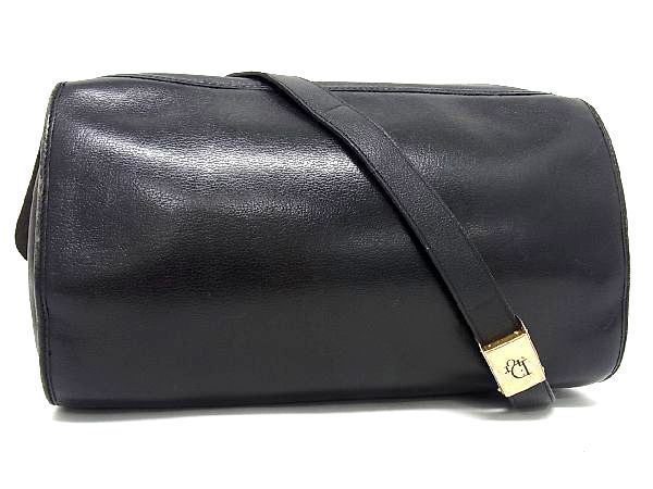 【セール，品質保証】 1円 Christian Dior クリスチャンディオール ヴィンテージ レザー ショルダーバッグ 肩掛け 斜め掛け レディース ブラック系 AC6485セN(その他)｜売買されたオークション情報、yahooの商品情報をア かばん、バッグ