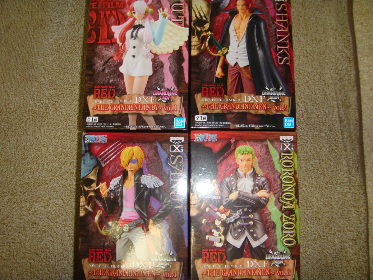 正規品，低価 ワンピース FILM RED DXF GRANDLINE LADY MEN vol.1 2 3 4 UTA うた ウタ シャンクス ゾロ サンジ 4種(その他)｜売買されたオークション情報、yahooの商品情報をアーカイブ公開 - オークファン その他