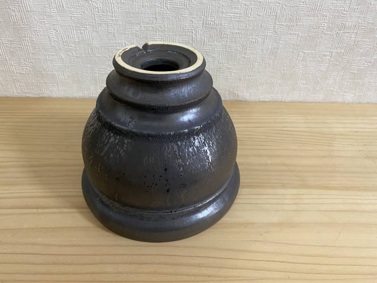 カタチ製作所 Mederu pot ブーケ　レザーブラック　カケあり 未使用品】カタチ製作所/Mederu pot ブーケ/エイジングブラック/M