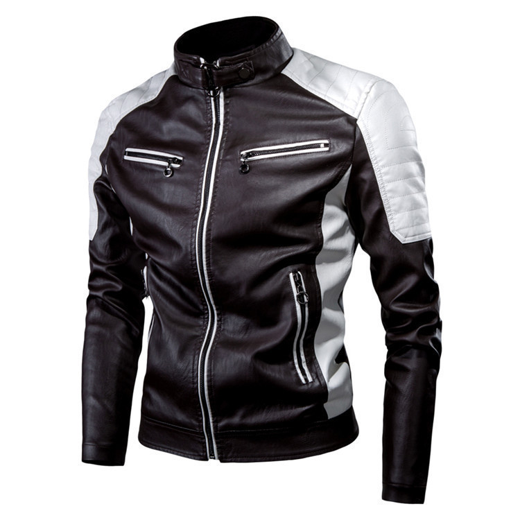 メンズレザージャケット ライダースジャケット バイクジャケット ジャンパー ブルゾン 皮革ジャケット M~4XL ブラウン