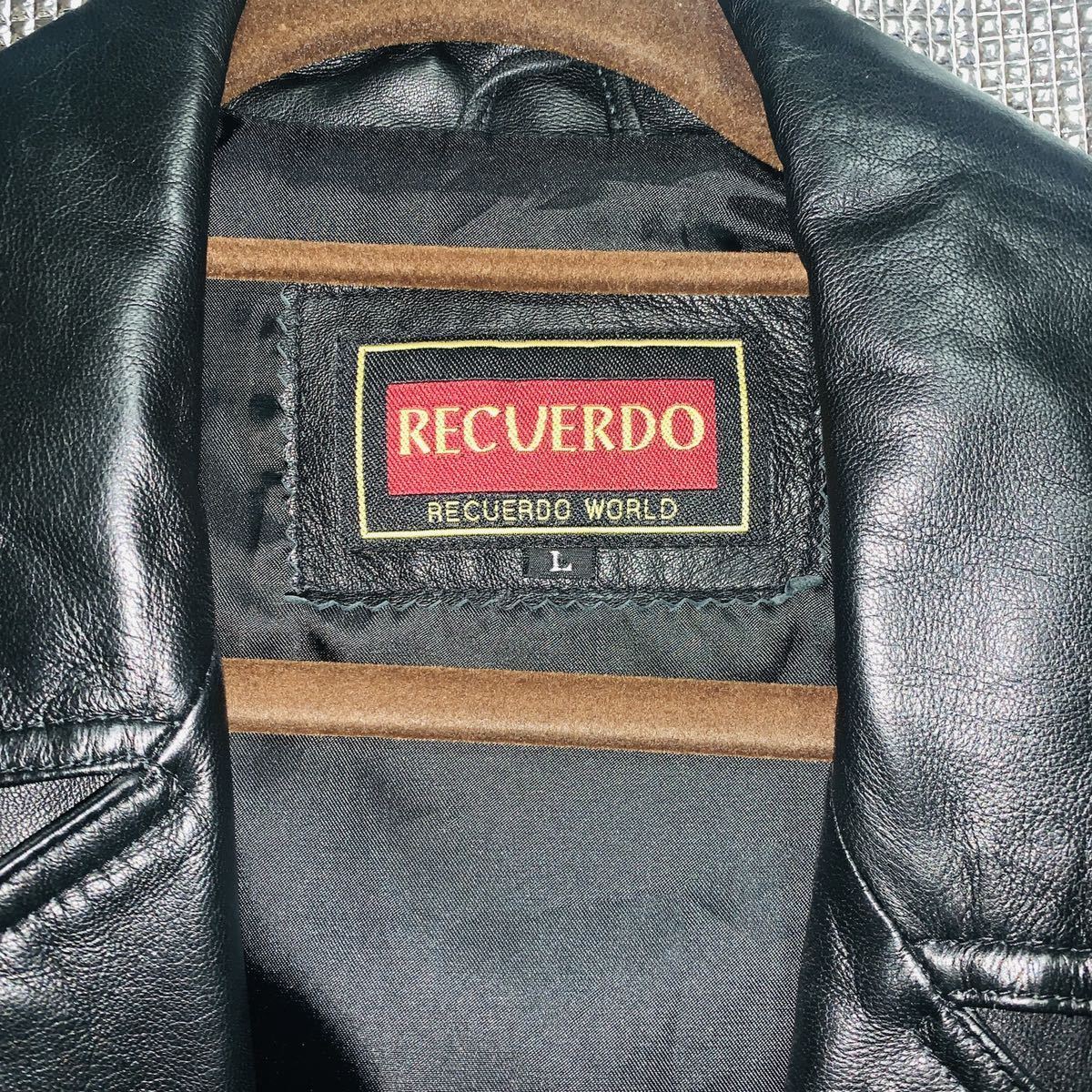 レザージャケット 羊革 黒 ブラック レクエルド RECUERDO 未使用 美品 
