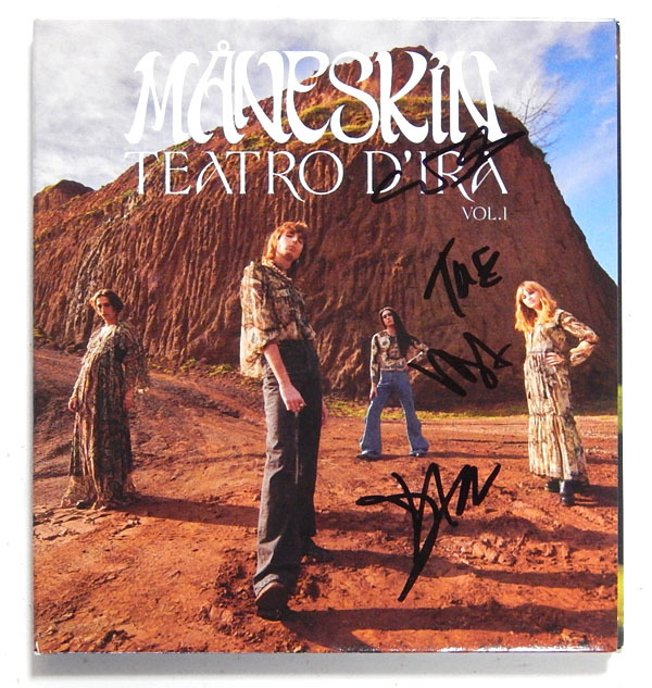 数量限定，定番 マネスキン ／ MANESKIN 直筆サイン入りCD Teatro d'ira - Vol. I(サイン)｜売買されたオークション情報、yahooの商品情報をアーカイブ公開 - オークファン サイン