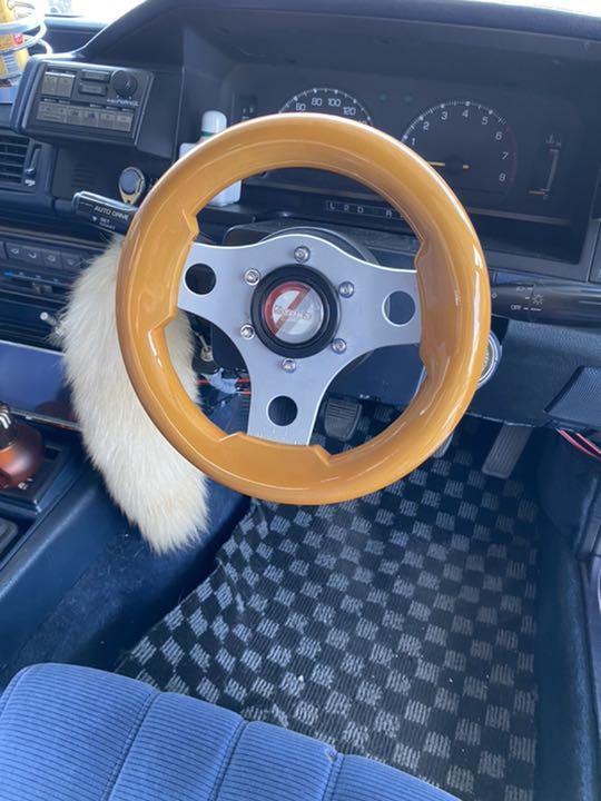 約23パイ 旧車 街道レーサー 小径オリジナルワンオフステアリングoba