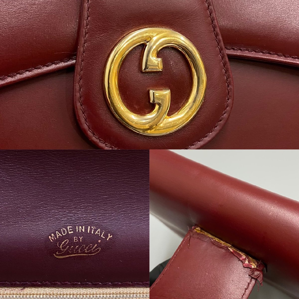 1円 GUCCI グッチ オールドグッチ ヴィンテージ マイクロGG PVC