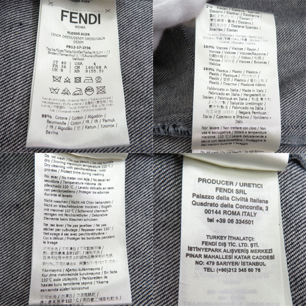 極美品 フェンディ 2018SS パール リボン デザイン ロゴステッチ 極美品 フェンディ 2018SS パール リボン デザイン ロゴステッチ