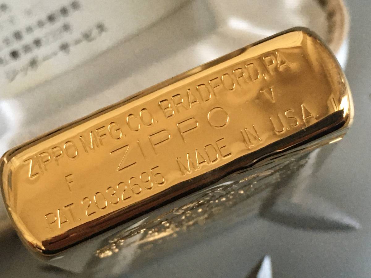 zippo 1989年製 特別限定1000個【通しナンバー入り ゴールド仕上げ】未 