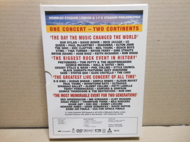 DVD4枚組 ライヴ エイド LIVE AID AID LIVE Live Bob 初回生産限定