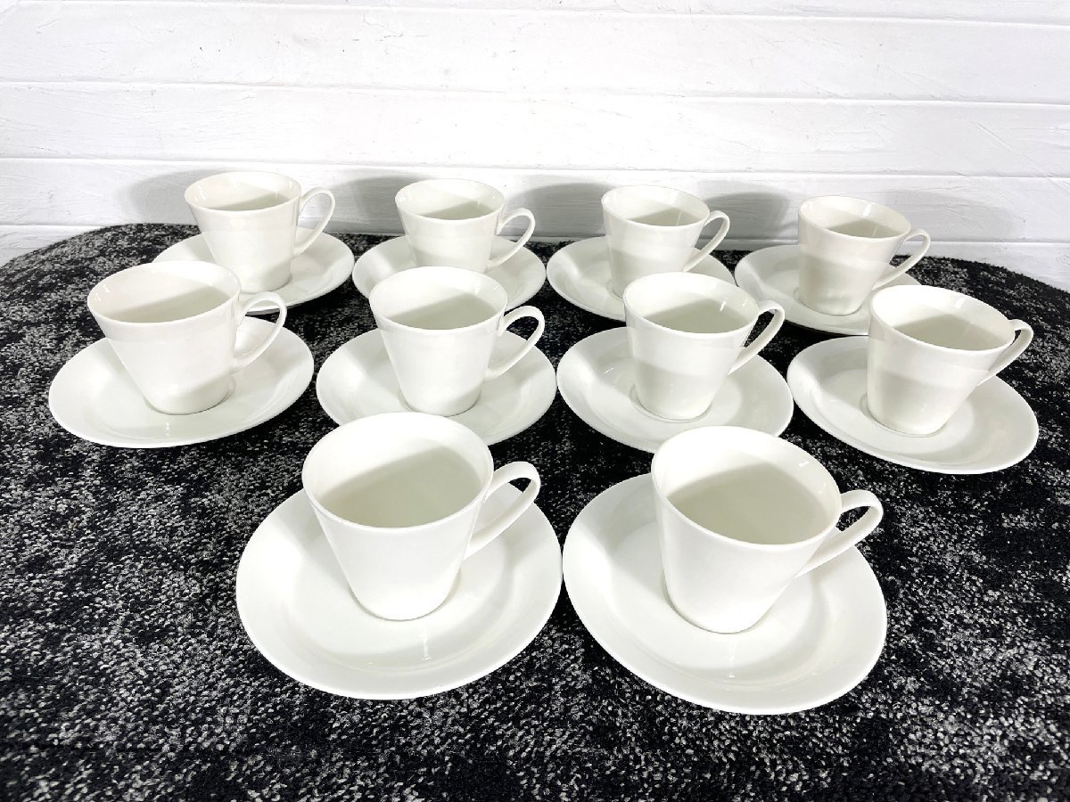 AR9456_Yy◆モデルR展示品◆コーヒーカップ&ソーサー 10個セット◆カップ：上部直径 80 H72 ソーサー直径：150