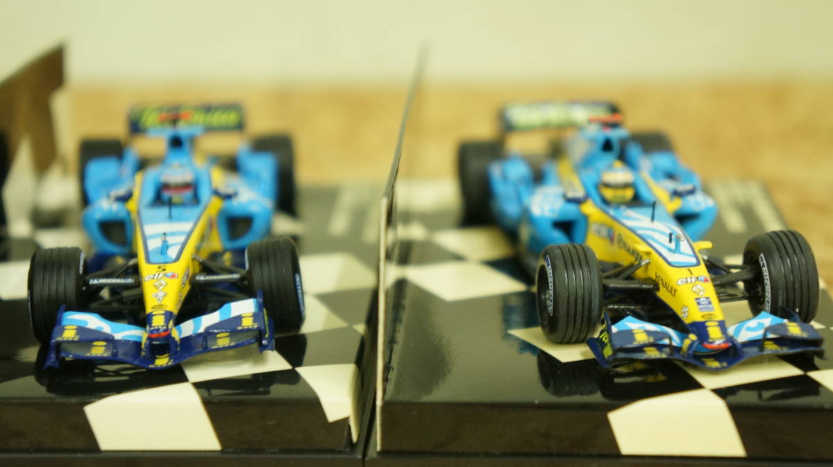 2台セット ミニチャンプス 1/43 ルノー R26 イギリスGP F.アロンソ 