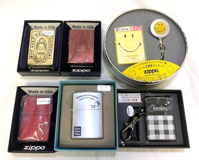 中古品】(6個セット)ジッポ ZIPPO スマイル/T＆C/ビリケンetc ライター