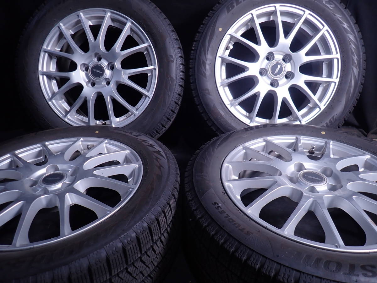 人気，得価 バリ山 ブリヂストン VRX2 205/55r16 2018年製 ４本セット スタッドレス プリウス インプレッサ レガシィ 等 6.5J ＋48 5穴 PCD100(スタッドレスタイヤ)｜売買されたオークション情報、yahooの商品情報 5穴