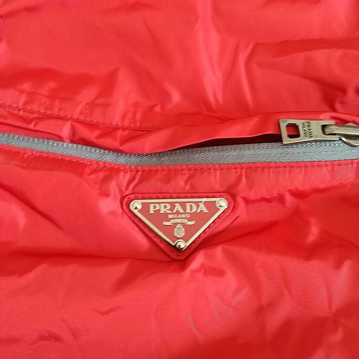 プラダ ナイロン リュックサック 赤 中古 PRADA プラダ ナイロン 中古品の販売 ミニナイロンバックパック 白タグ