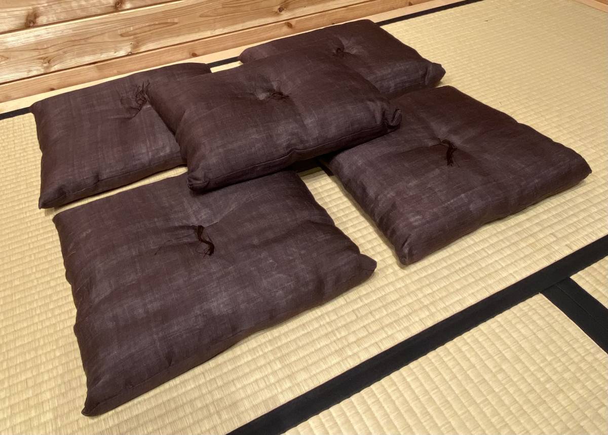 茶道 座布団 茶事 稽古場 未使用五枚| ヤマダウェブコム