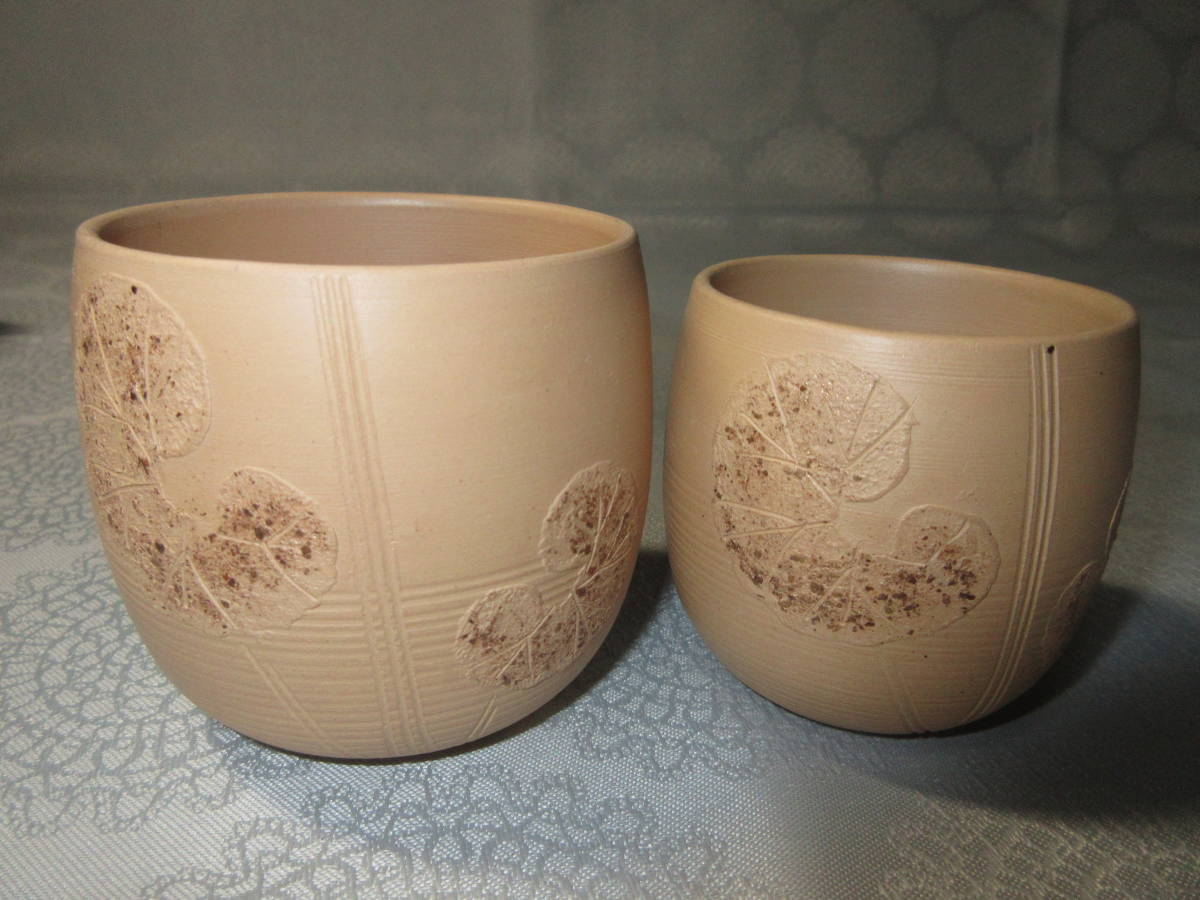 加】1095e 茶道具 秋田焼 『道遊』 達磨蕗葉図急須 茶碗 3客 / 煎茶