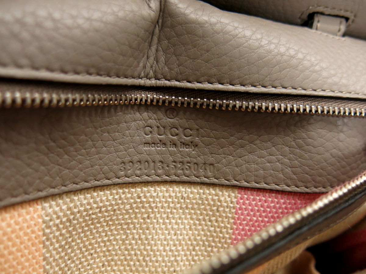 ○超美品○GUCCI グッチ○バンブー ターンロック○ロゴ型押し○カーフ 