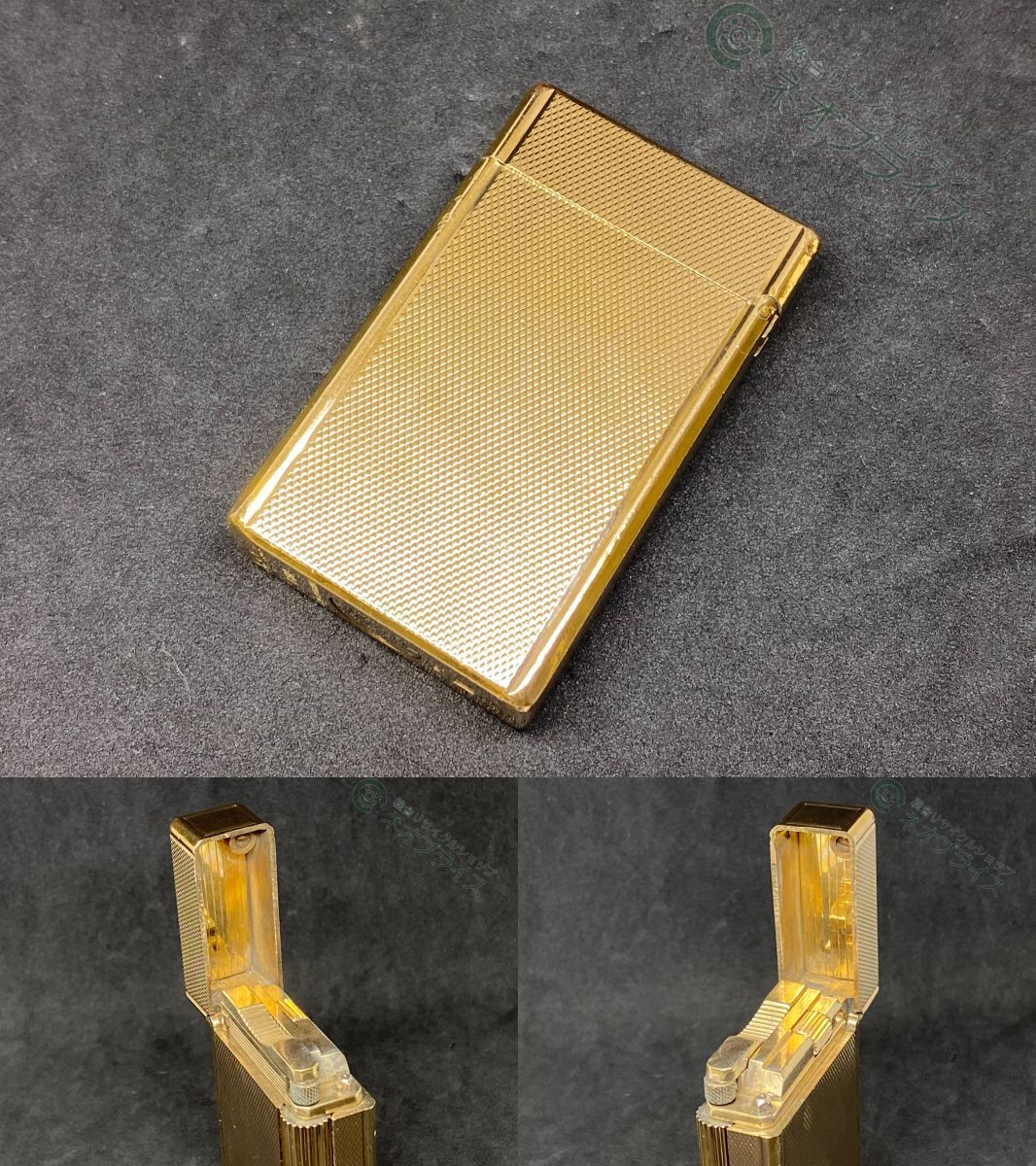 S.T. Dupont デュポン ライター ダイヤカット ゴールド S.T. Dupont デュポン ガスライター ゴールドカラー ダイヤカット