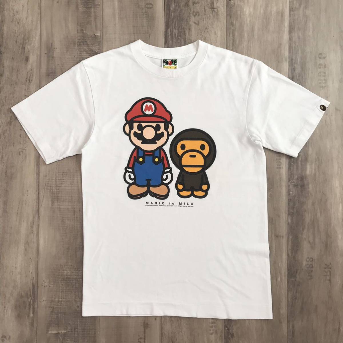 格安，爆買い Nintendo &times; BAPE マリオ マイロ Tシャツ Sサイズ a bathing ape Mario BABY MILO エイプ ベイプ アベイシングエイプ 2008 NIGO a022(Sサイズ)｜売買されたオークション情報、yahooの商品情報をアーカイブ公 男性用