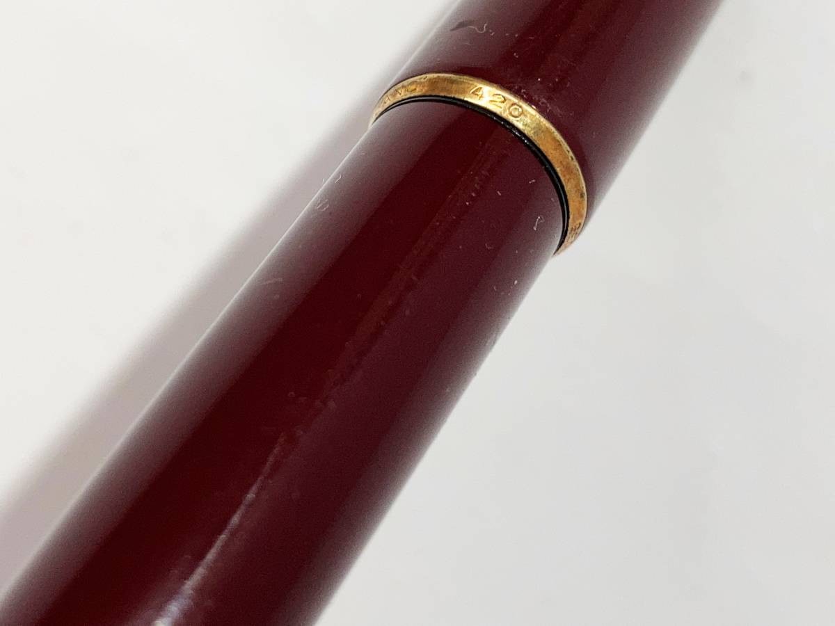 MONTBLANC(モンブラン) 万年筆 420 ペン先 585 ボルドー×ゴールド 筆記