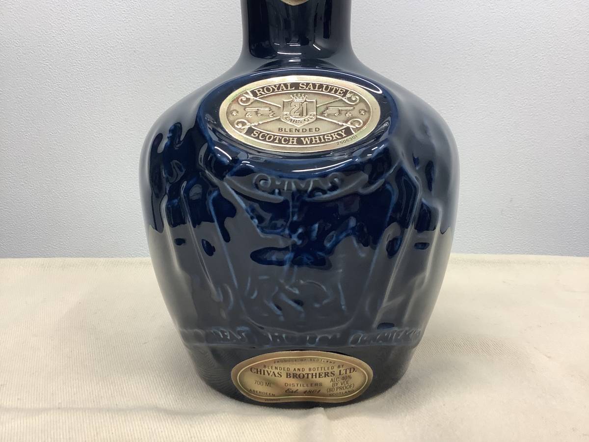 古酒未開栓】ロイヤル サルート ROYAL SALUTE 21年 青陶器 スコッチ
