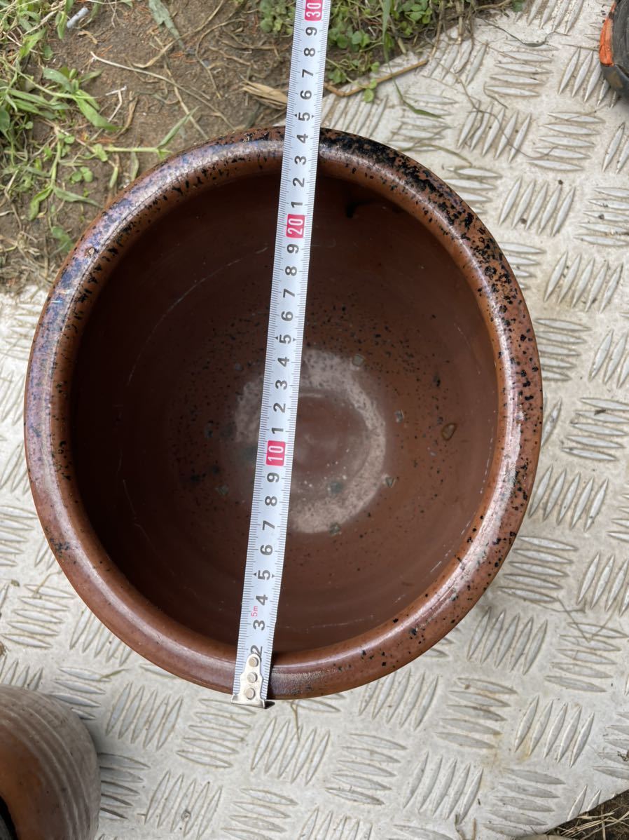 かめ 甕 メダカ鉢 水瓶 水かめ 水鉢 昭和レトロ 古民具 漬物容器 陶器