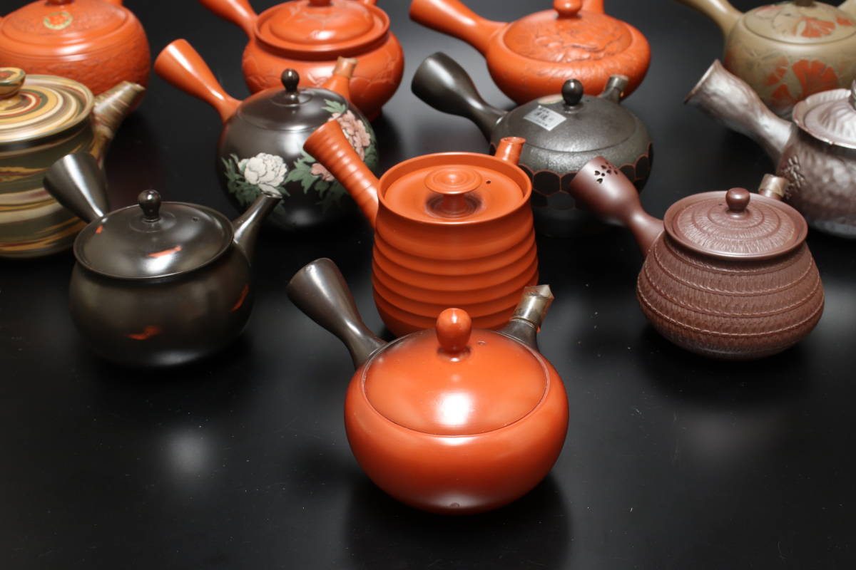 常滑焼 煎茶道具 一風 柏賜 石 在銘 12点 急須 萬古焼 朱泥 茶器」の 