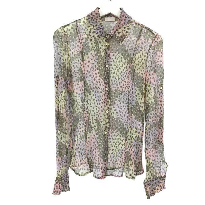 VIVIENNE TAM CHINOISERIE BIRD FLORAL MESH TOP ヴィヴィアンタム