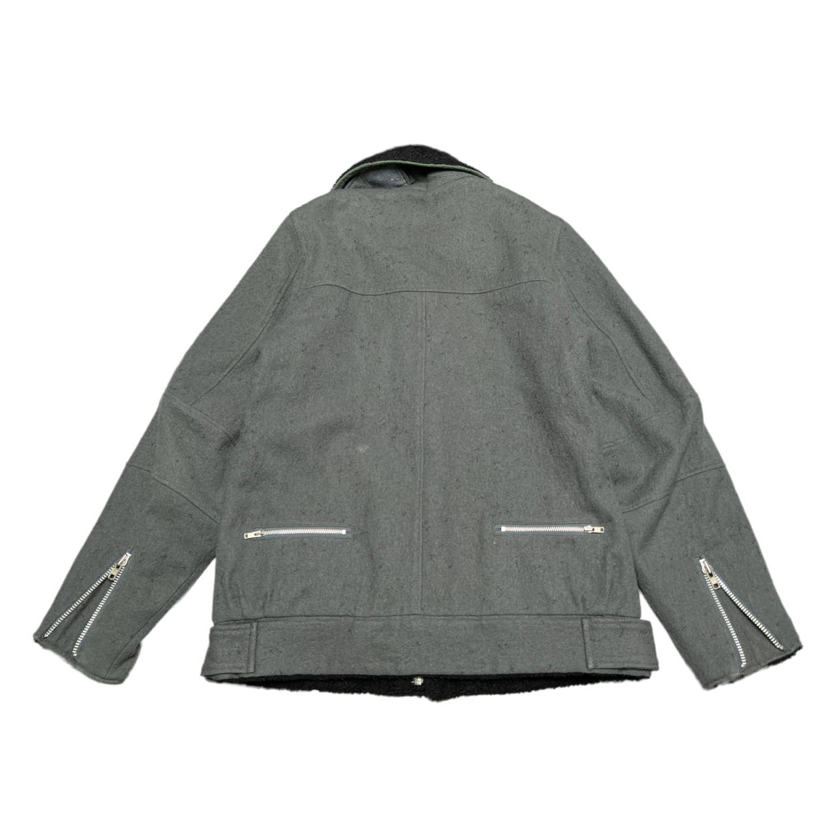 49/31）アンダーカバー 02AW 魔女期 クロス ウール縮絨 ボアブルゾン