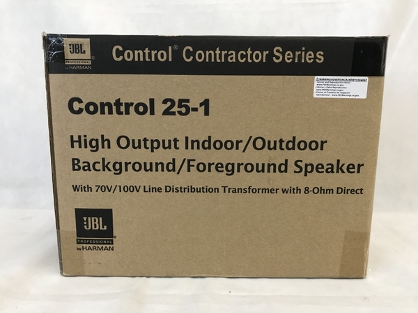 Control JBL 25-1 ペア 公式通販 スピーカー PROFESSIONAL 0 スピーカーペア 25-1-WH 天井取付金具付 動作品JBL ② CONTROL 設備用スピーカー フルレンジ