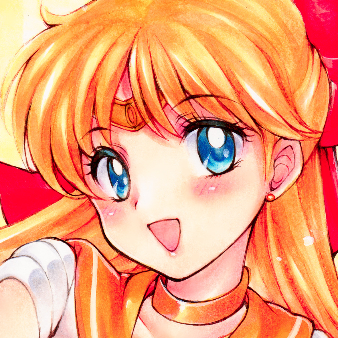 手描きイラスト ◇ セーラーヴィーナス / 愛野美奈子 ◇ 美少女戦士