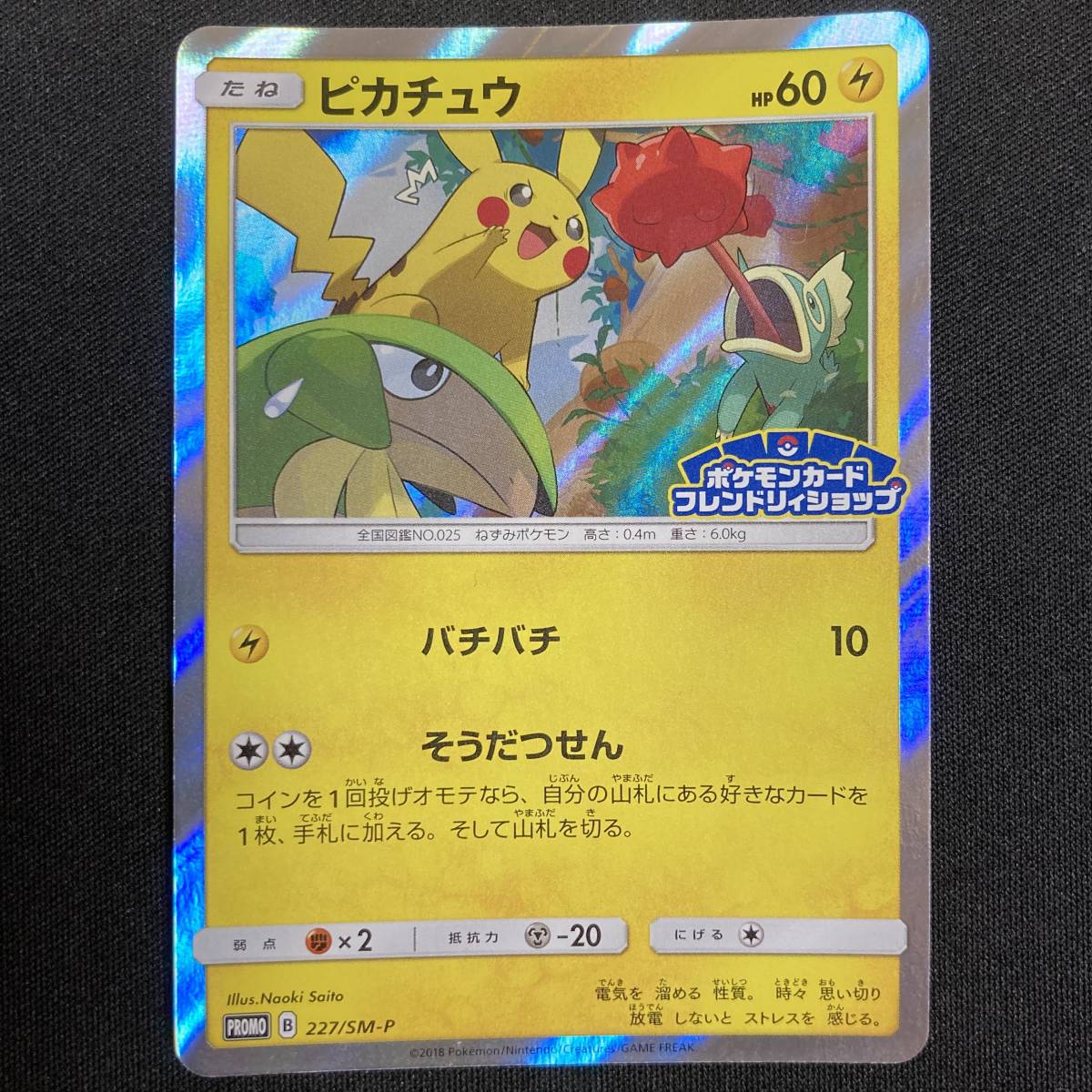 Pokemon Pikachu Promo | Friendly Shop Cards Japanese 227⁄SM-P Card