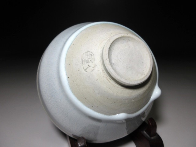 ☆近代陶芸の祖 板谷波山 白天目 茶碗☆共箱・共布・仕覆☆買取品初