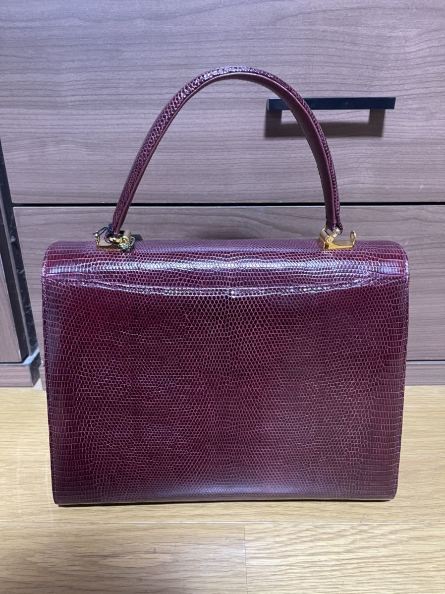 高級 JRA 2way ハンドバッグ ショルダーバッグ　リザード　