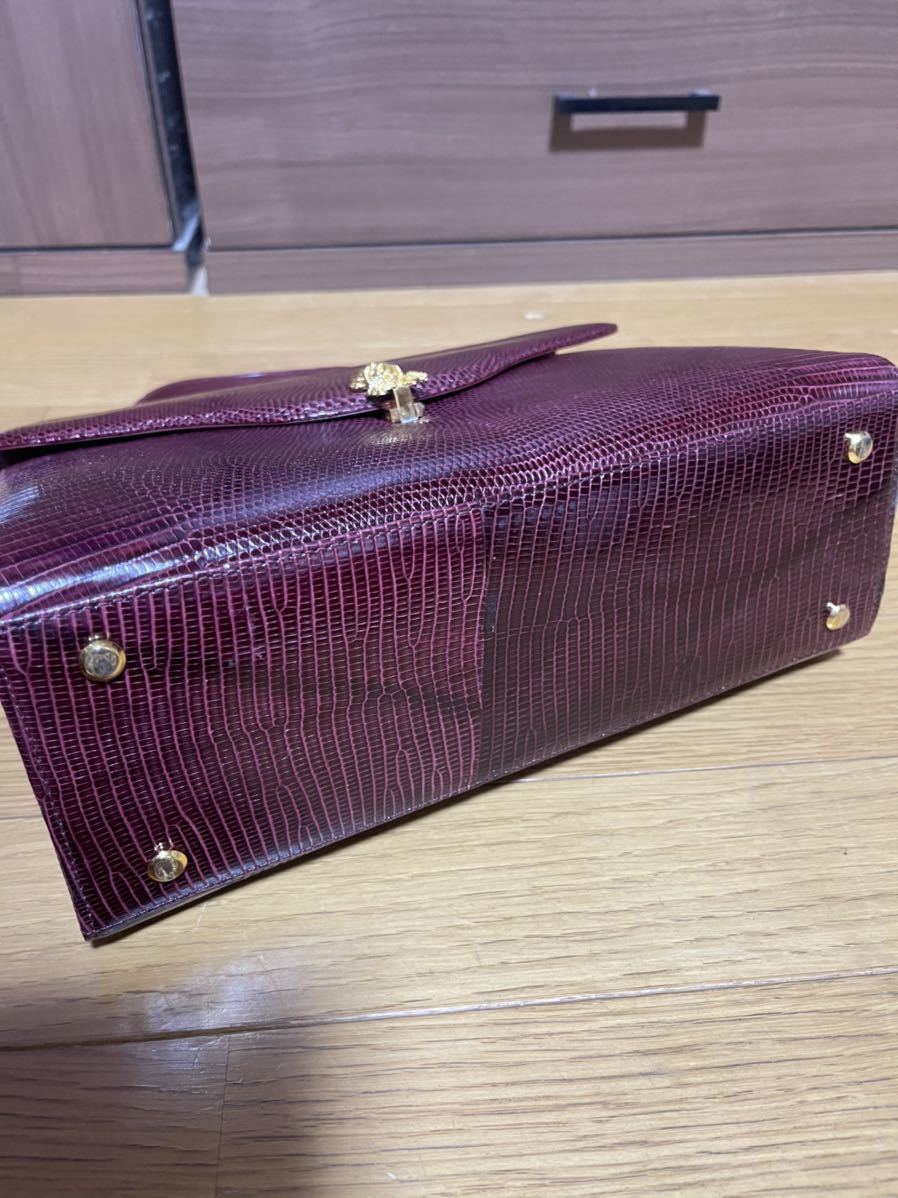 高級 JRA 2way ハンドバッグ ショルダーバッグ　リザード　