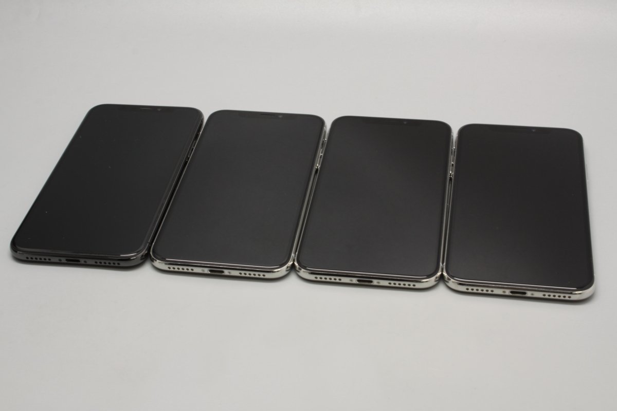 Apple iPhoneX 64GB Silver3台 /Space Gray 1台 まとめて4台 □au