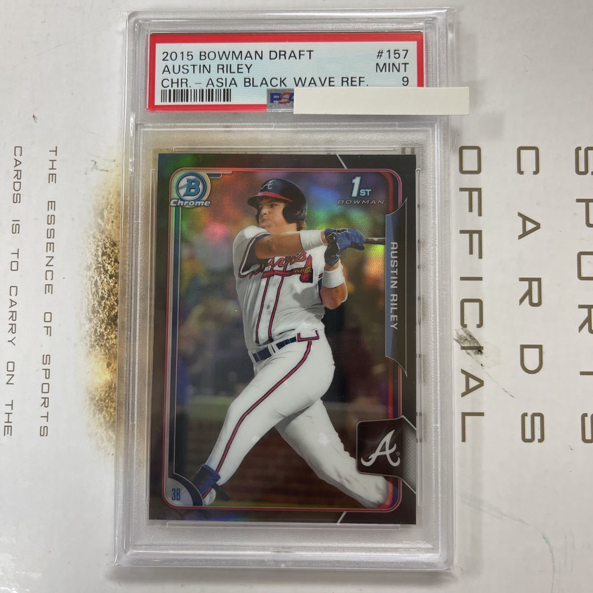 2015 Bowman Draft Chrome Asia Black Refractor AUSTIN RILEY Rookie 