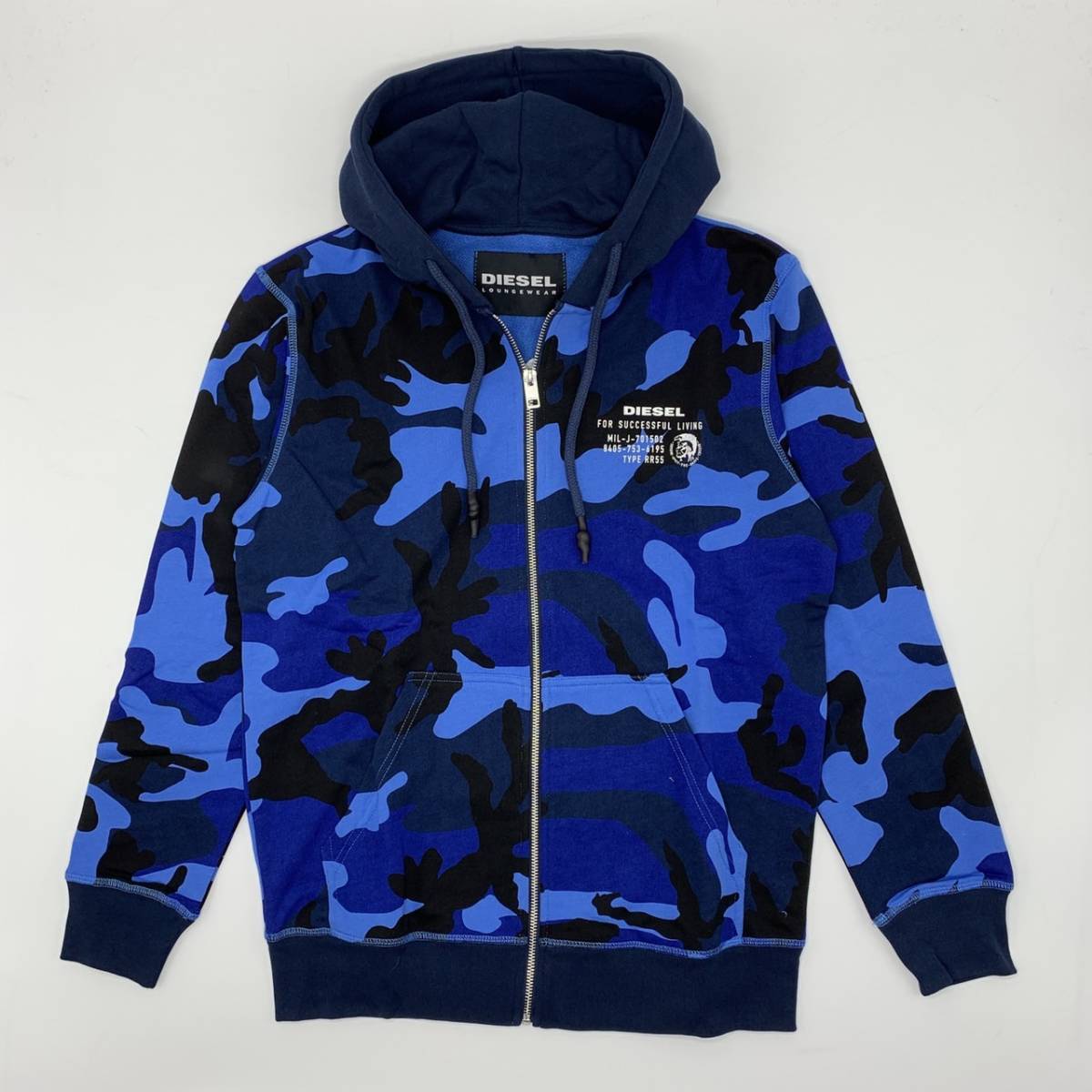 サイズ選択】新品□DIESEL□ブルー 迷彩柄 スウェットセットアップ