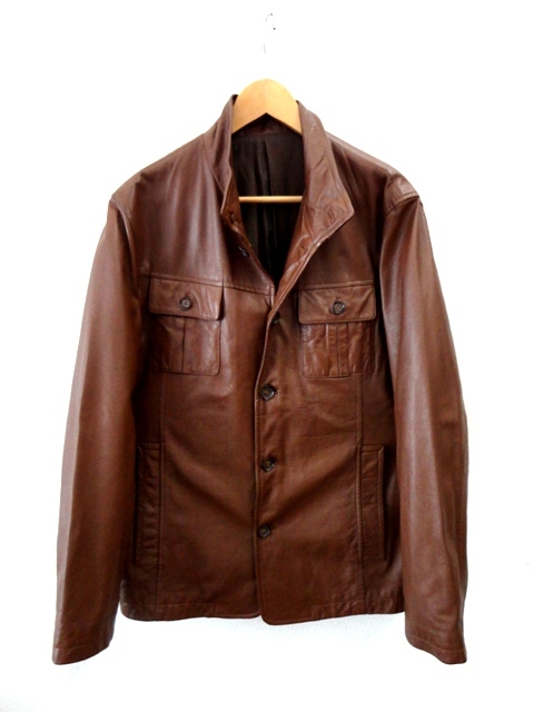 状態良好/上質 羊革/MATUTA HOMME:マトゥータ オム/ラムレザー ミリタリー ジャケット/ファティーグジャケット/ブラウン/M/フジコウ