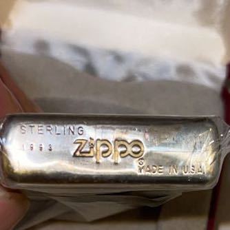 希少 ZIPPO ジッポライター スターリングシルバー 純銀製手彫り2面彫刻