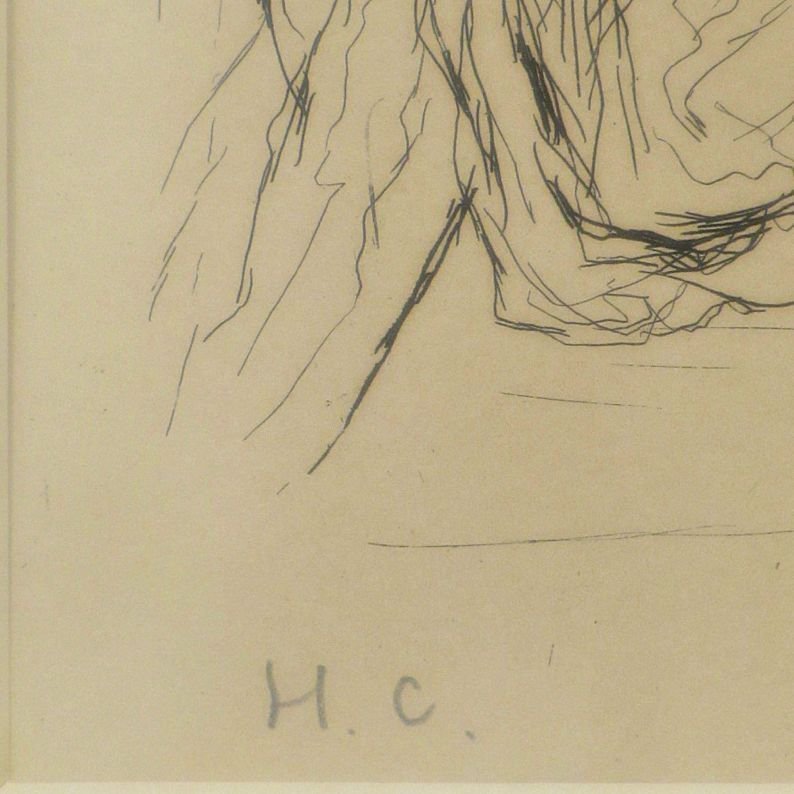 藤田嗣治 「自画像（魅せられし河より）」 額装4号 HC版 直筆サイン