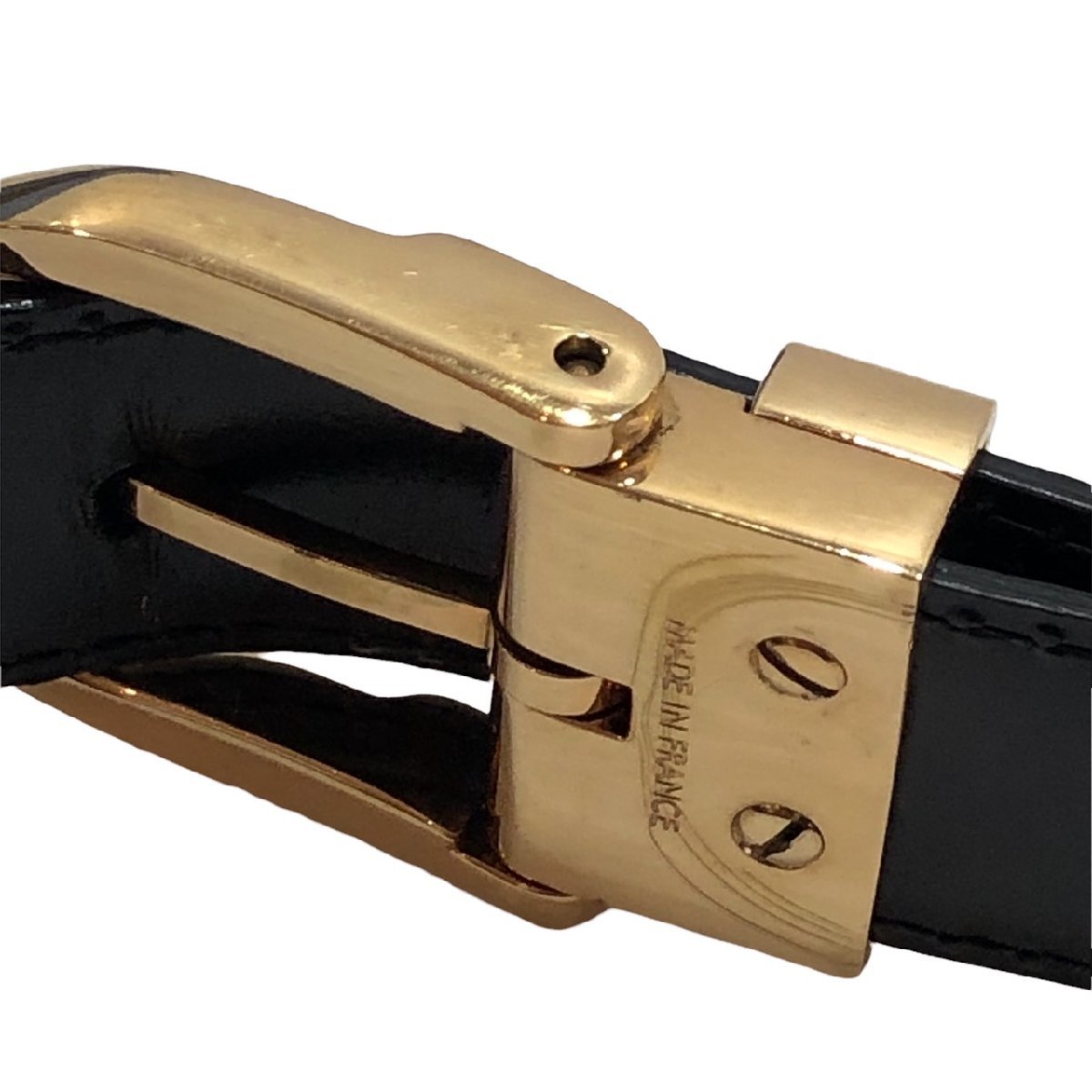LOUIS VUITTON ルイヴィトン ベルト エピ 85/34 ゴールドカラー金具 黒
