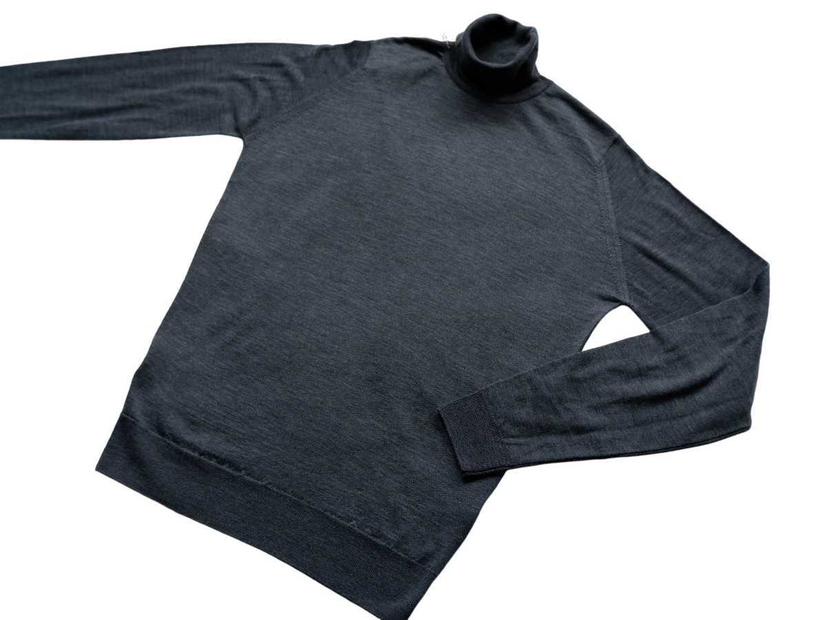  メンズ M ジョンスメドレー 最高級メリノウール タートルネックセーター CHERWELL CHARCOAL JOHN SMEDLEY イギリス製 英国王室御用達(セーター)｜売買されたオークション情報、yahooの商品情報をアー 男性用