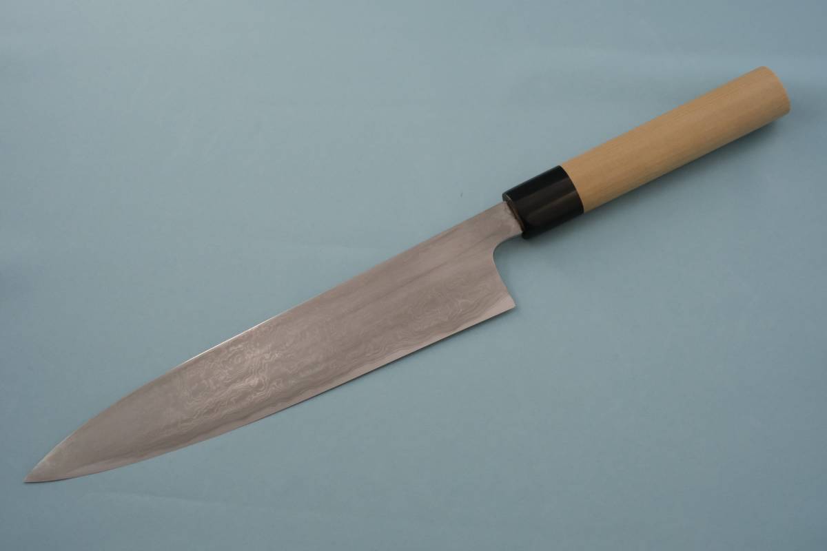 重房 作 鍛地 和 牛刀 260mm 包丁 Shigefusa Kitaeji 逸品】 重房 作 ( 飯塚解房 ）鍛地 和 牛刀 260mm ( 包丁