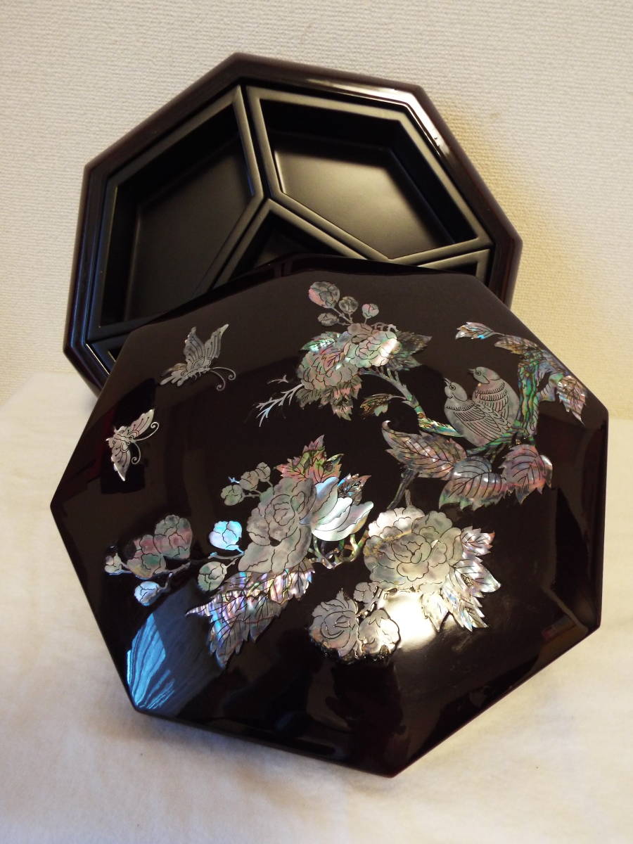 螺鈿細工 溜塗 角菓子器／折敷 18cm 未使用》 八角の中古品・新品・未使用品一覧 -螺鈿 2026年最新Yahoo