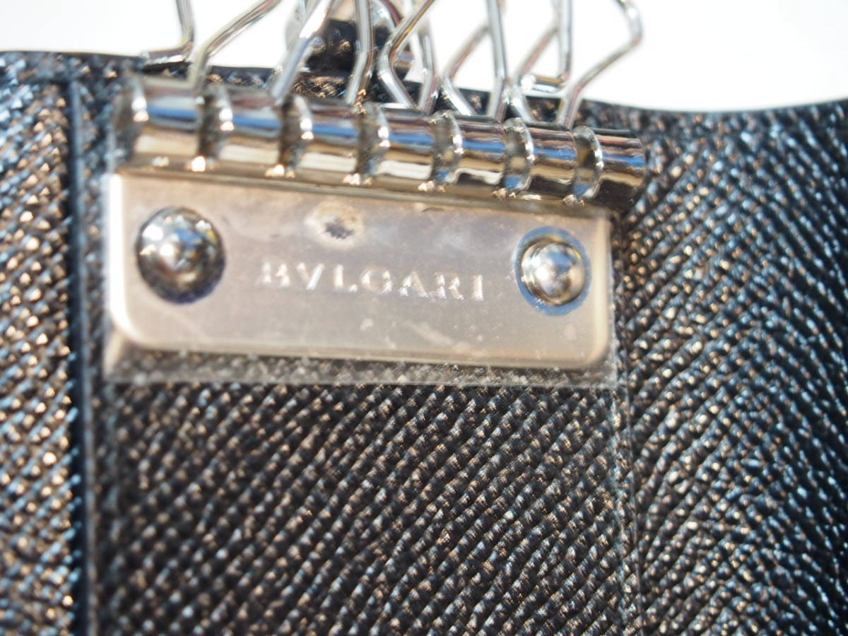 ブルガリ BVLGARI 6連キーケース キーホルダー メンズ ブラック 289360