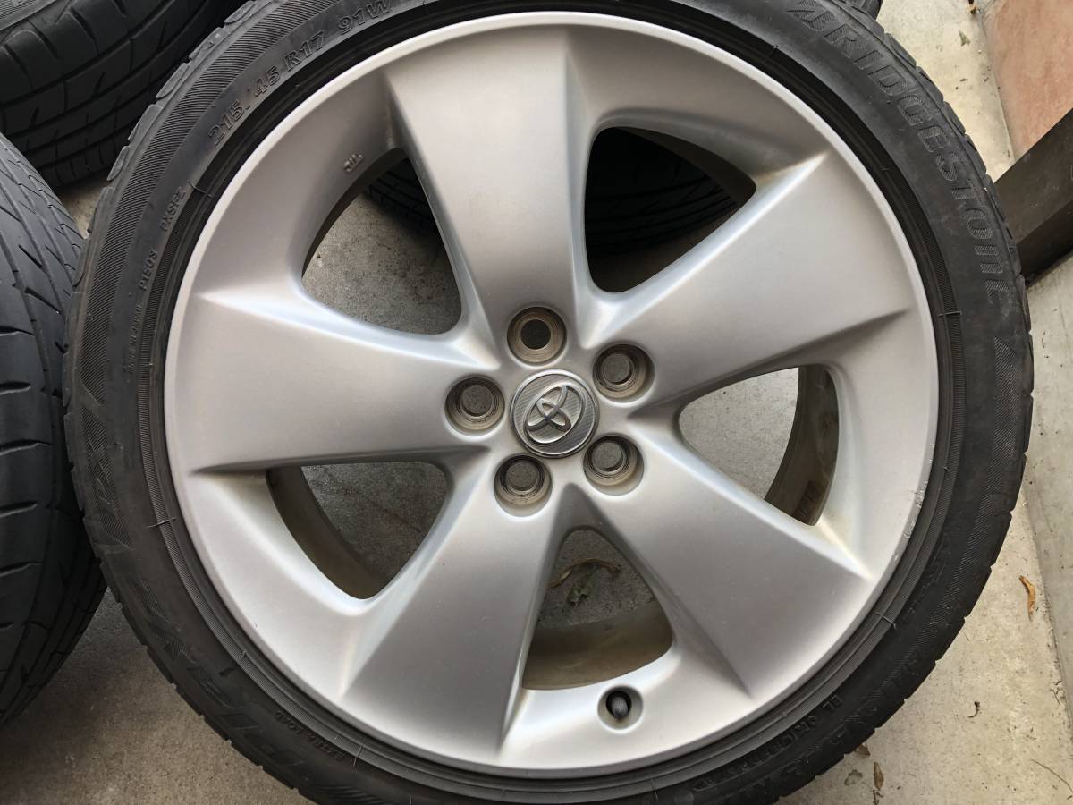 プリウス30純正ツーリング215/45 17インチ中古品 4本 中古 アルミ 
